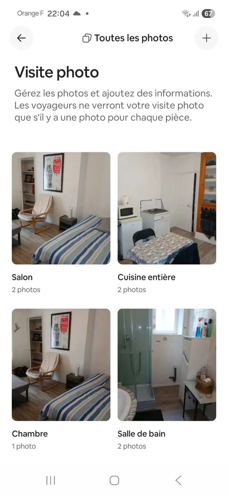 Logement T1 meublé 1er etage